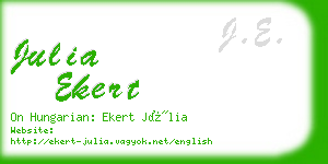 julia ekert business card